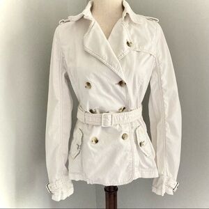 Abercrombie and Fitch White Button Down Coat
